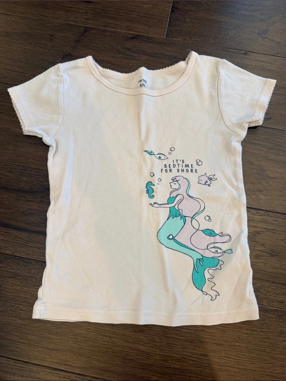 Carter's Girls Mermaid T-Shirt & Short Pajama Set in Size 6 - C34-086